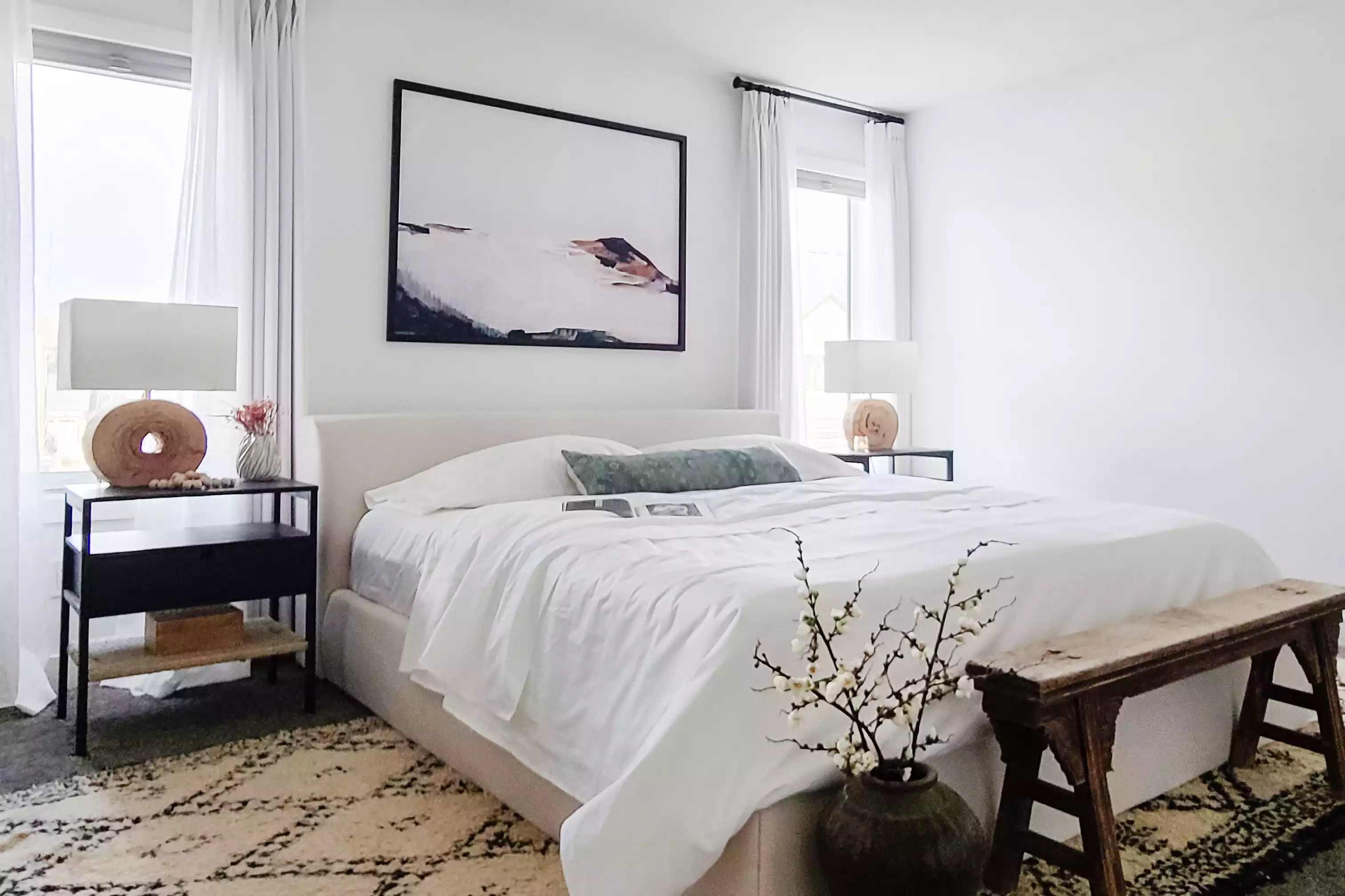 日本風格的臥室。