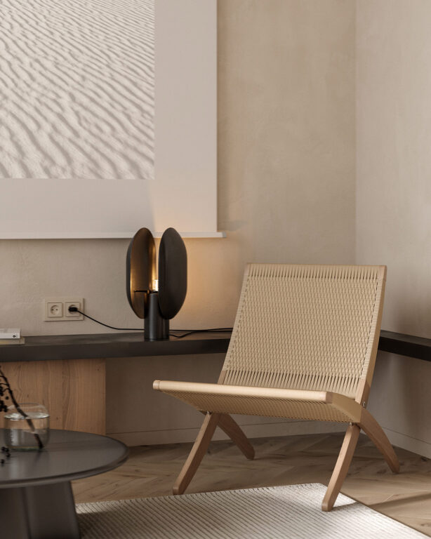 恬靜的室內裝修，燈光的點綴-此間設計