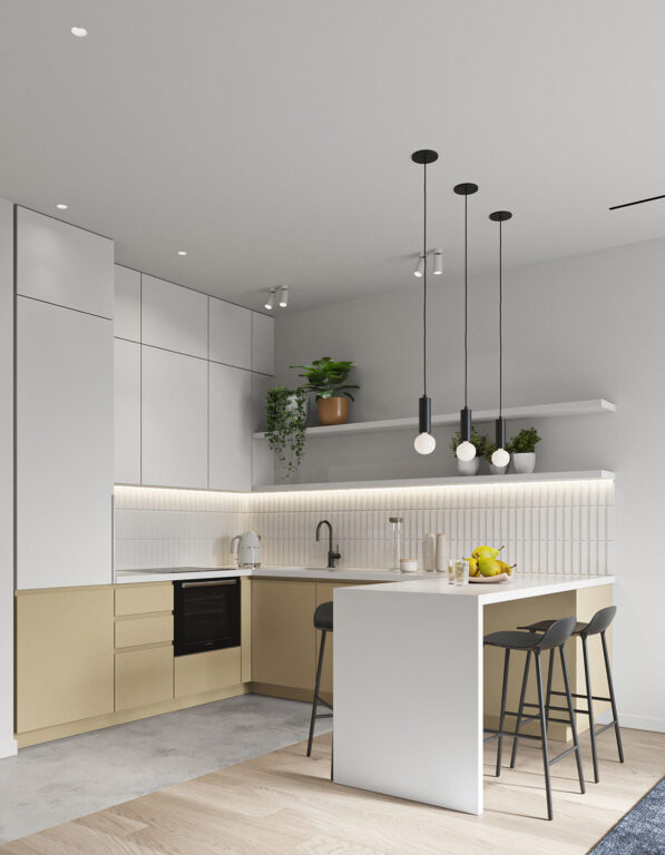 藍色系提升情緒的室內裝修方案-此間設計