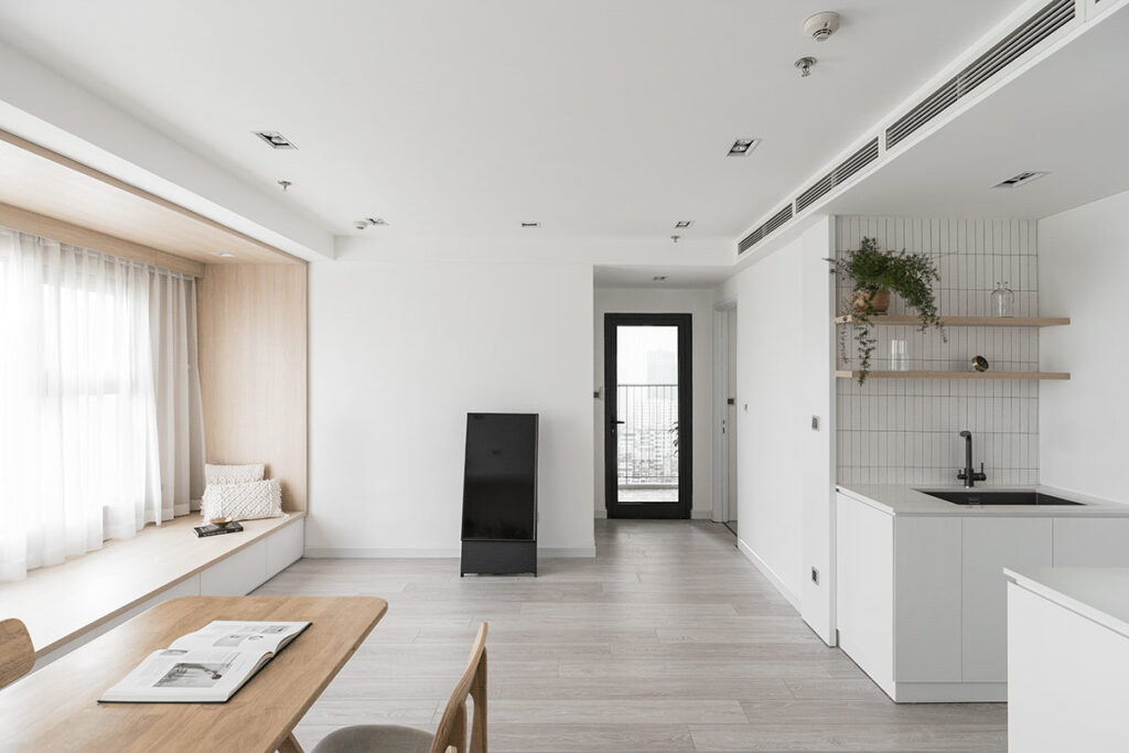 白色擴展的現代風格裝修-此間設計