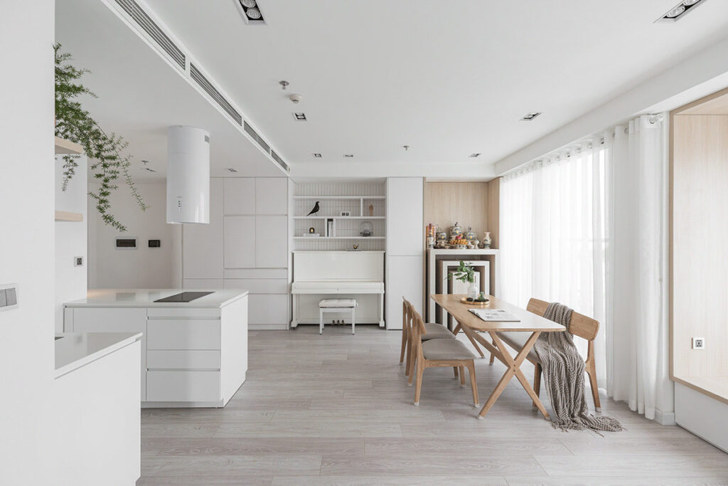 白色擴展的現代風格裝修