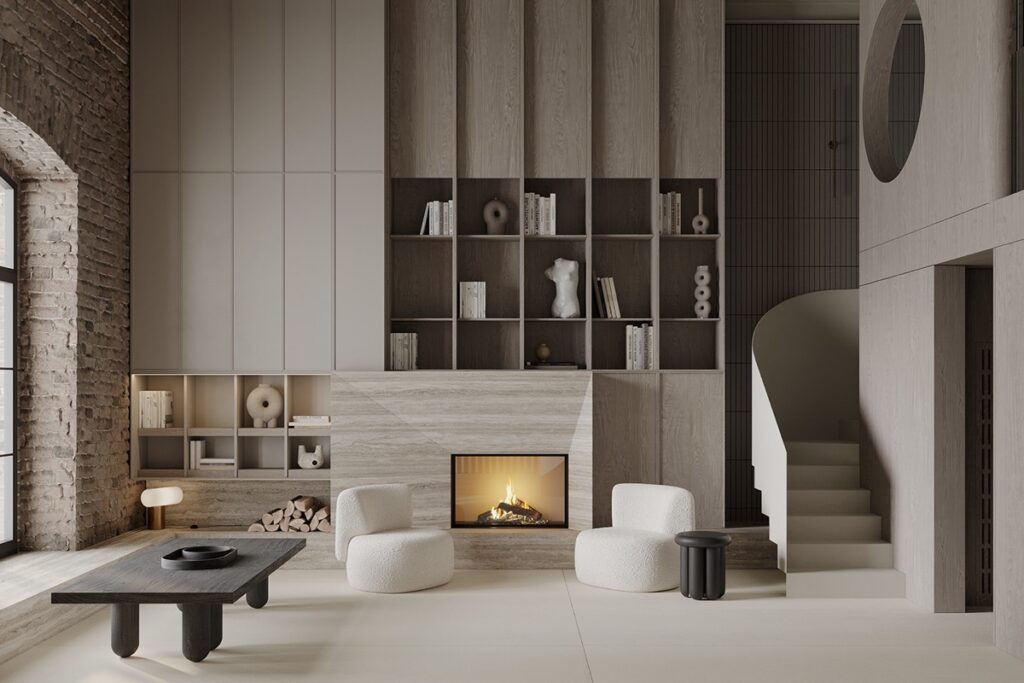 不一樣的loft復式樓設計,大量墻板的合理運用-此間設計