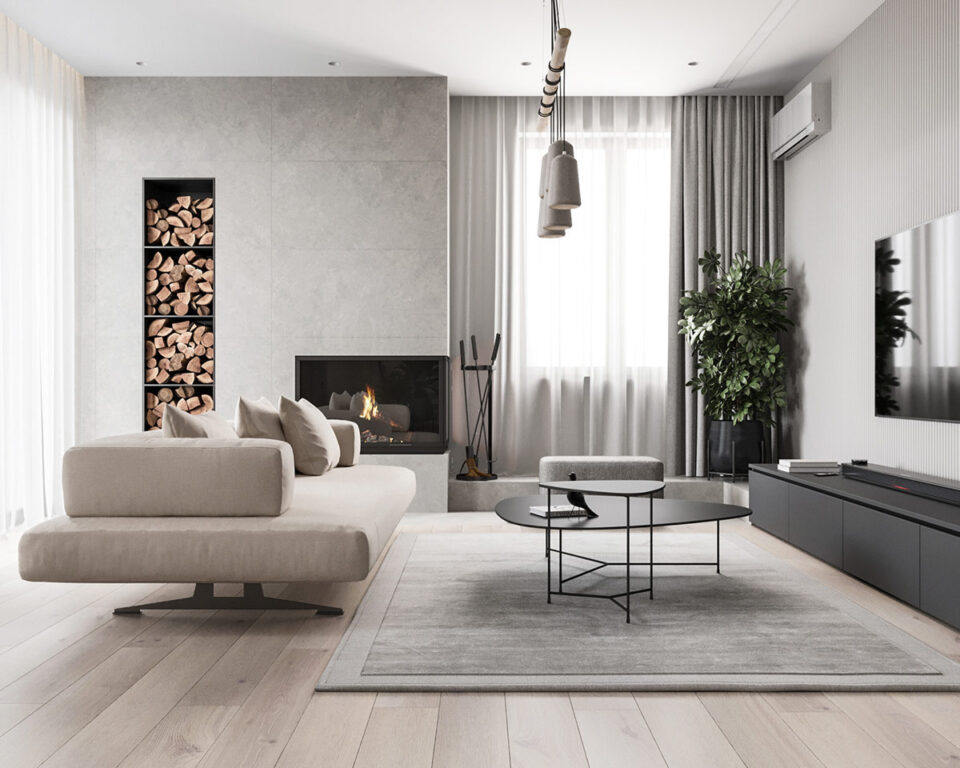 寧靜的灰色裝飾