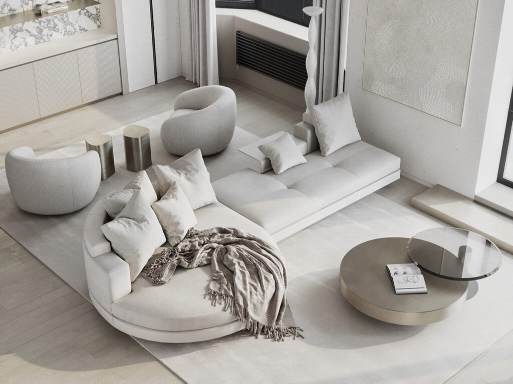 大理石和白色的裝飾結(jié)合