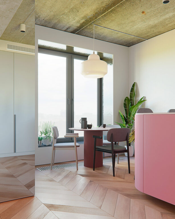 單身公寓的混彩設(shè)計(jì)案例-此間設(shè)計(jì)