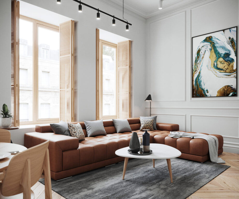 如何在裝修中合理的應用白色、黑色以及木紋色基調一-此間設計