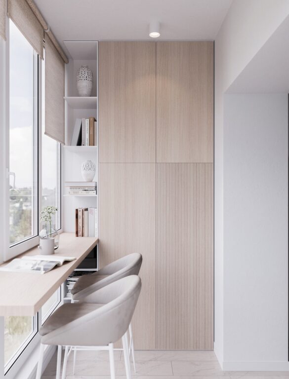 昆明小戶型裝修原木紋搭配-此間設計