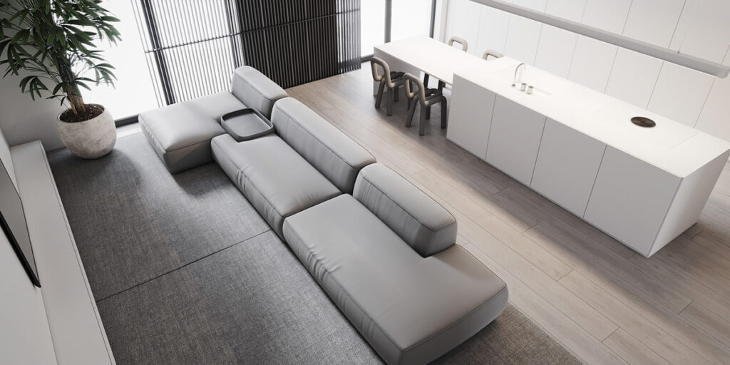 室內(nèi)裝修純凈的黑白灰配色方案二-此間設計