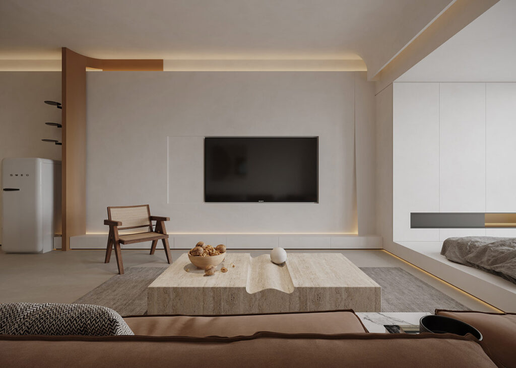 現代簡裝風格暖色調搭配