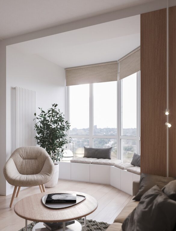 昆明小戶型裝修原木紋搭配-此間設計