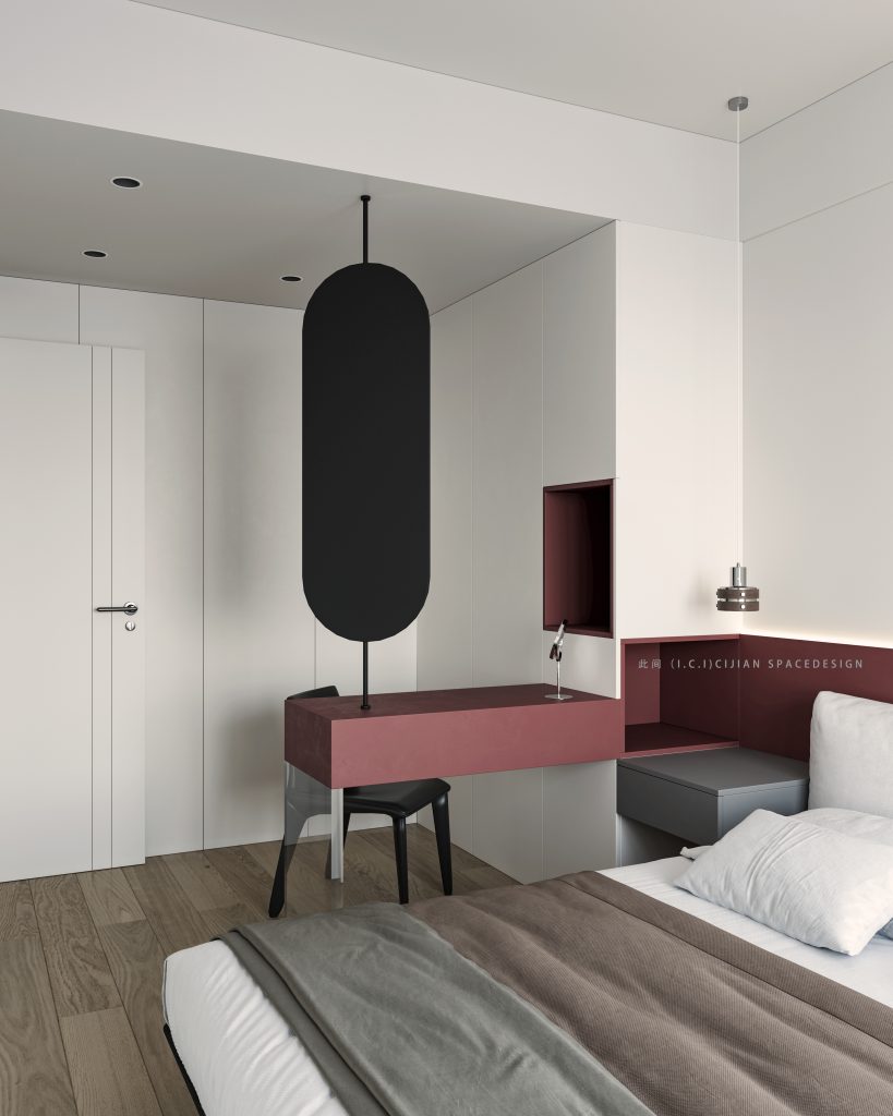 衣柜定制_主臥衣帽間_懸浮床
